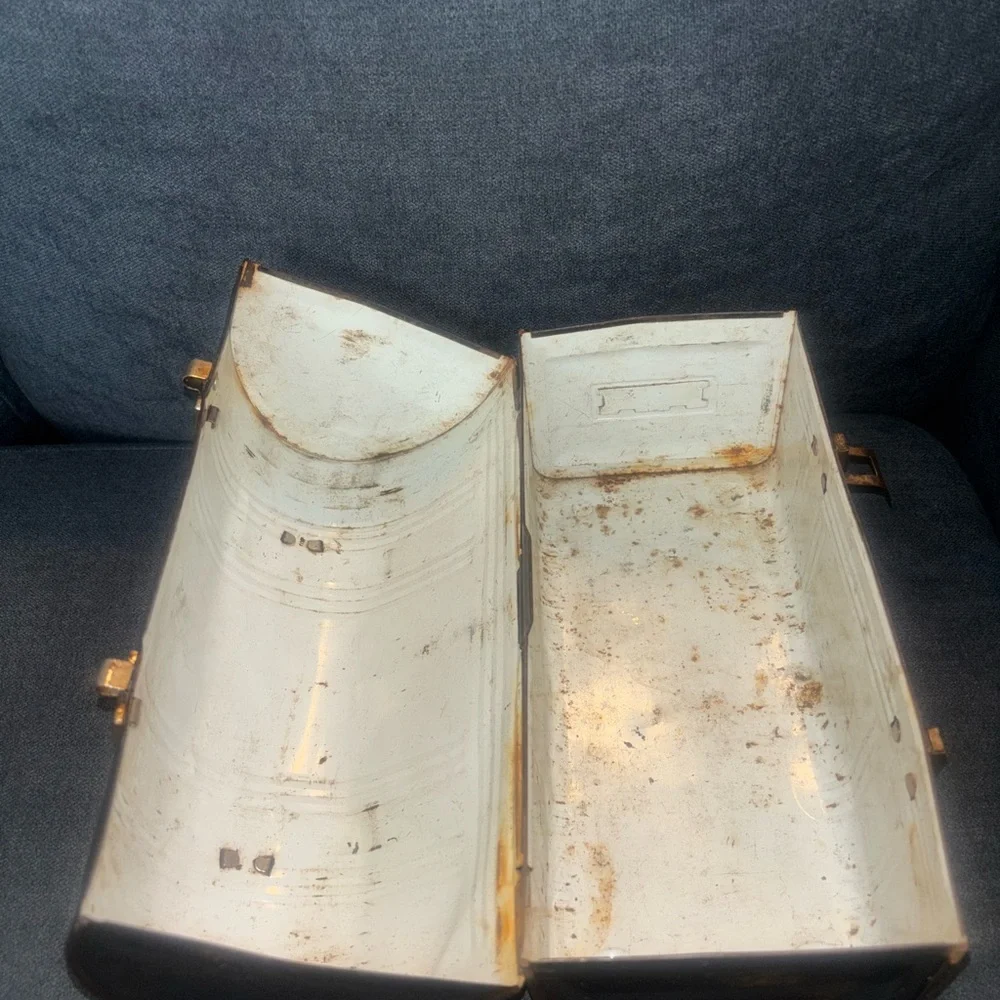 Vintage 1940’s Black Men's Metal Lunchbox